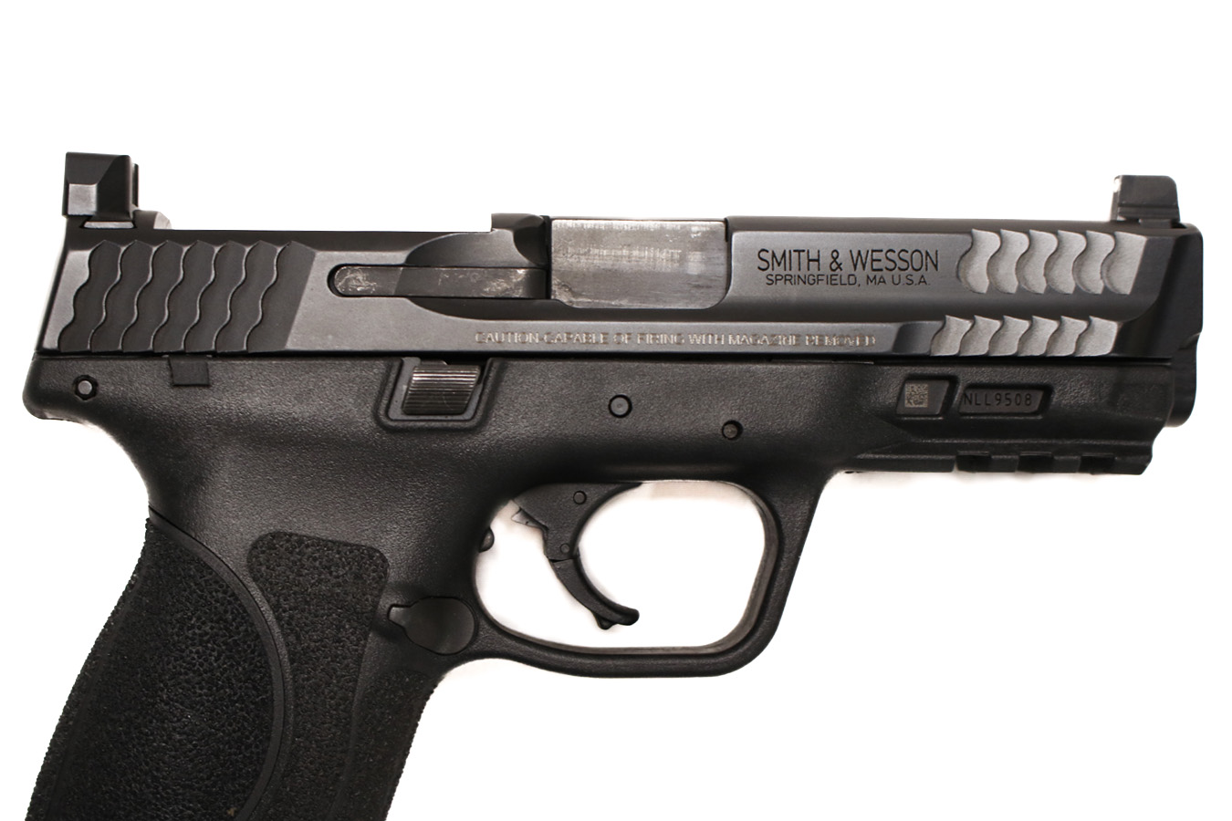 SMITH AND WESSON M&P9 M2.0 9mm Optic Ready Used Law Enforcement Sample Pistol with Suppressor Height Night Sights